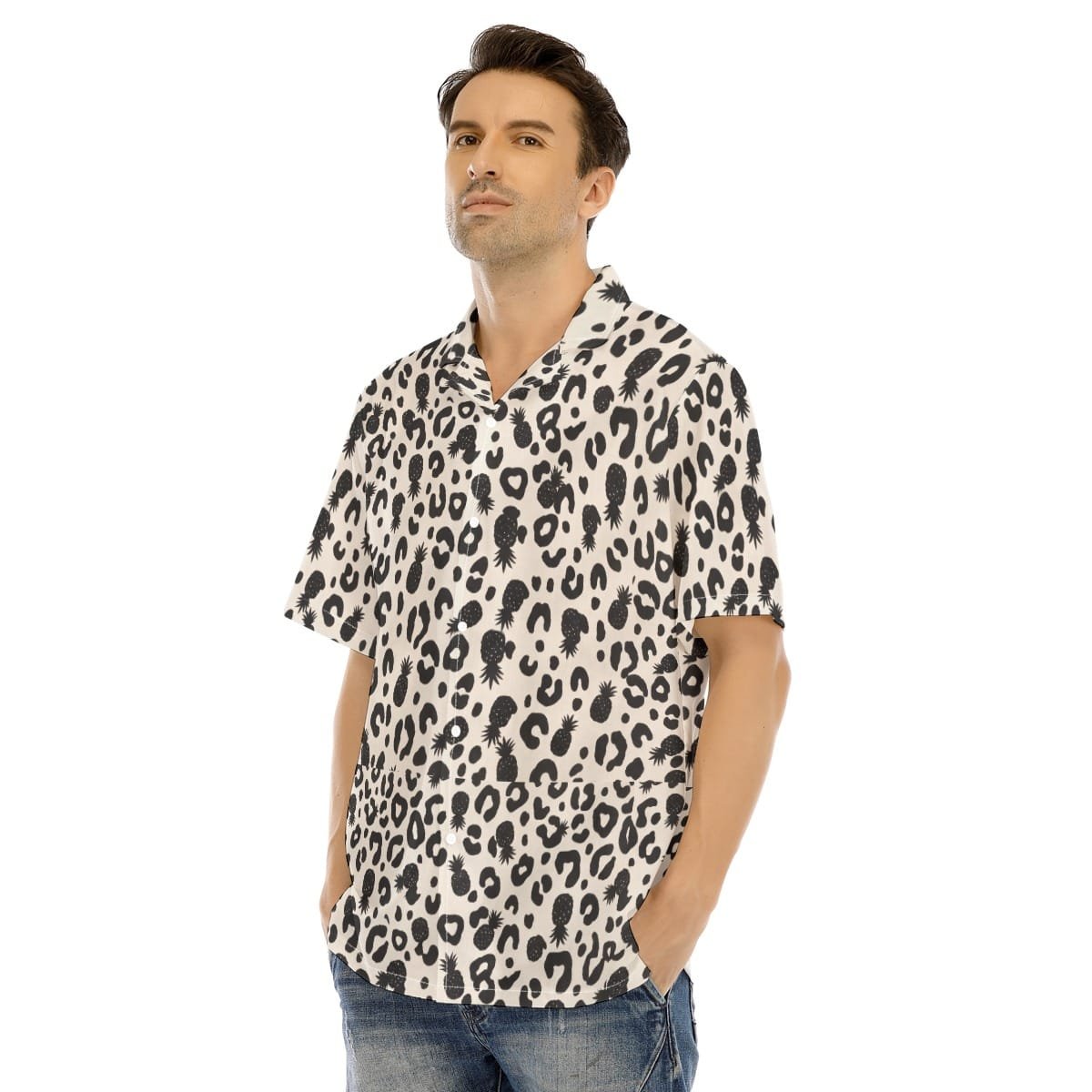 Upside-Down Pineapple Hawaiian Shirt Animal Print - Image 3